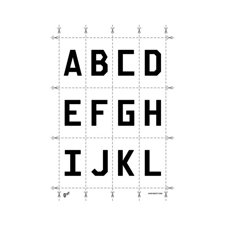 Alphabet of the El Volcano Mecana font family.