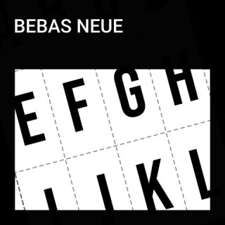 Alphabet of the Bebas Neue font.