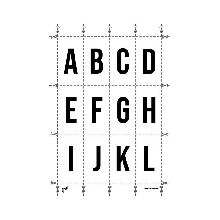 Alphabet of the Bebas Neue font.