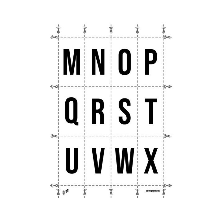 Alphabet of the Bebas Neue font.