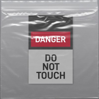 A bold warning sign featuring a red “DANGER” header and a clear “DO NOT TOUCH” message designed to alert viewers to a hazardous
