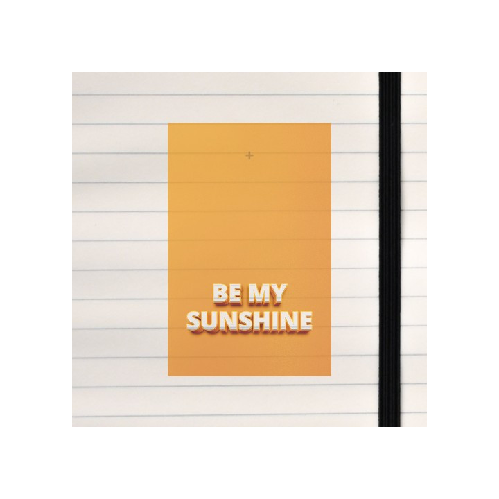 A cheerful orange canvas beams with the playful message “BE MY SUNSHINE” in bold 3D text.