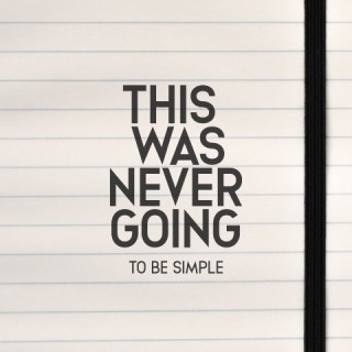 A stark, honest design that acknowledges complexity with bold clarity.