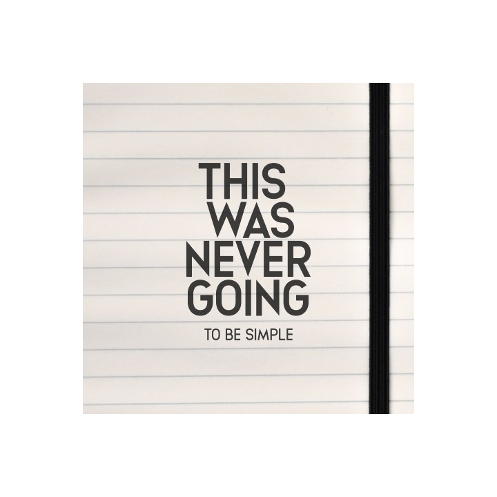 A stark, honest design that acknowledges complexity with bold clarity.