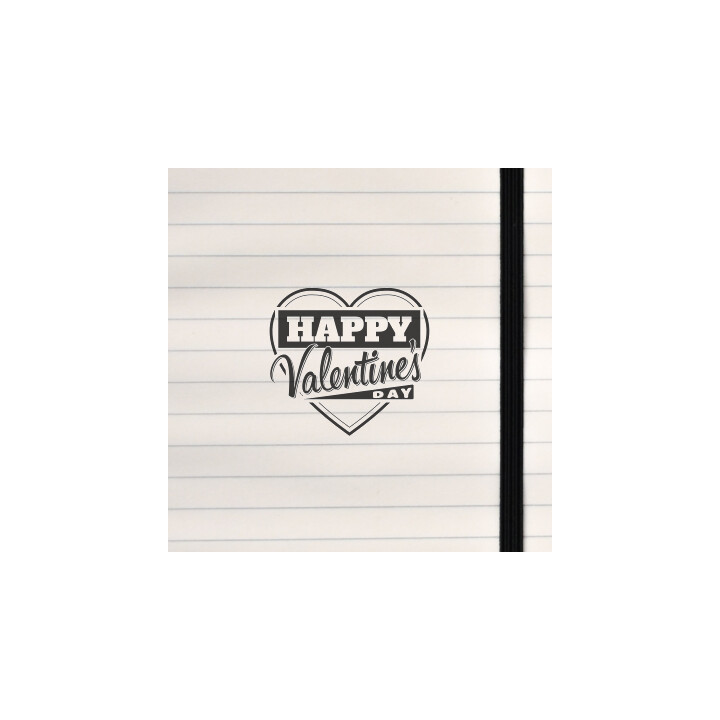 A bold, festive heart‑shaped design celebrating Valentine’s Day with modern typographic flair.