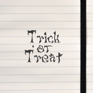 A spooky, playful Halloween typographic design featuring character‑filled lettering and themed icons.