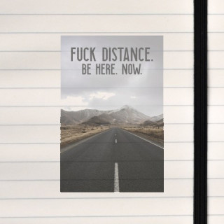 A raw, visually powerful design that urges presence over separation with emotional intensity.