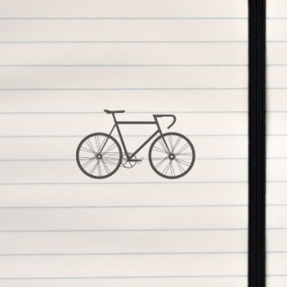 A clean, geometric bicycle illustration capturing simplicity, motion, and modern design.