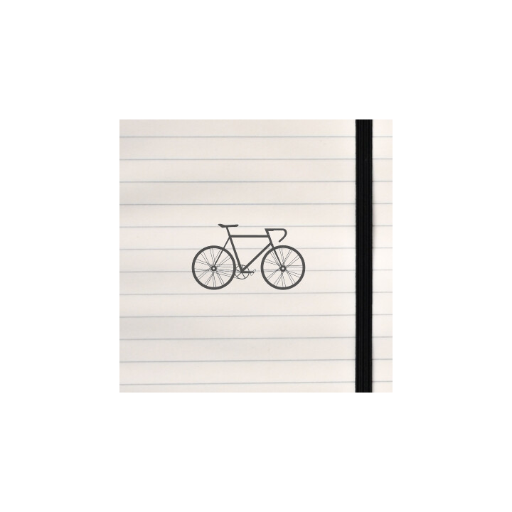 A clean, geometric bicycle illustration capturing simplicity, motion, and modern design.