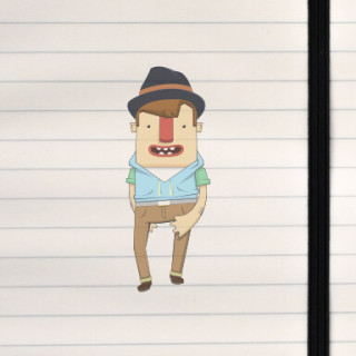 A bold, cartoon‑styled character with geometric shapes, bright colors, and a quirky streetwear attitude.