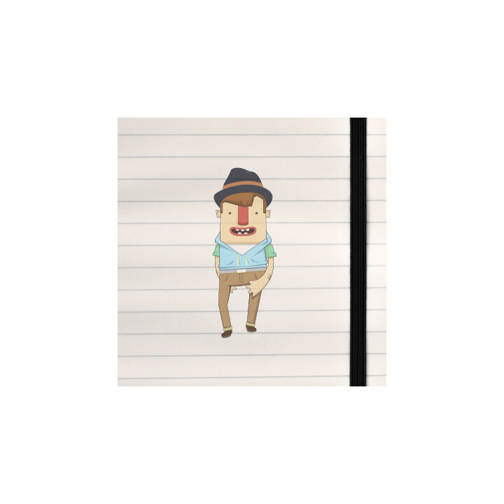 A bold, cartoon‑styled character with geometric shapes, bright colors, and a quirky streetwear attitude.