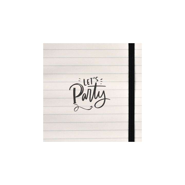 A lively, handwritten party message bursting with movement, excitement, and festive energy.