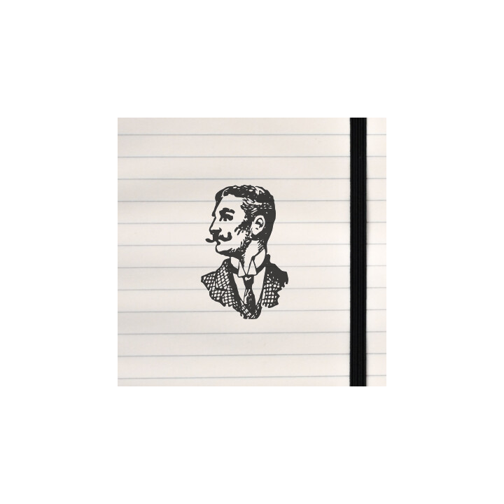 A refined, old‑world profile portrait rendered in a classic engraving‑style illustration.