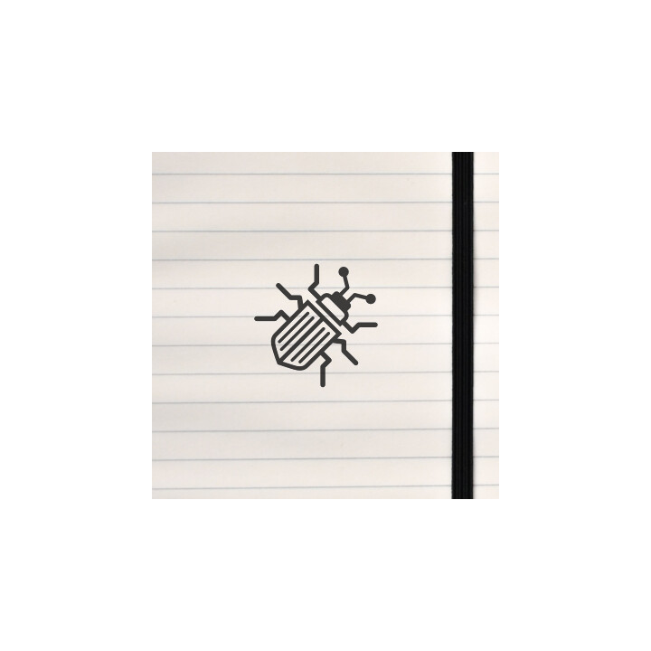 A sharp, hybrid symbol merging an insect silhouette with circuit‑driven geometry for a clean tech‑centric identity.