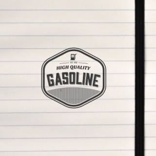 A bold, vintage‑style gasoline emblem.