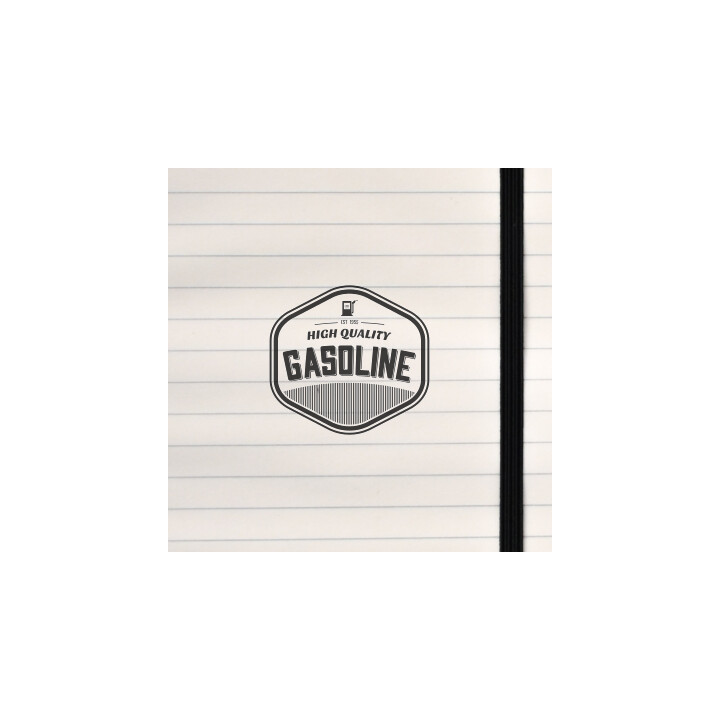 A bold, vintage‑style gasoline emblem.