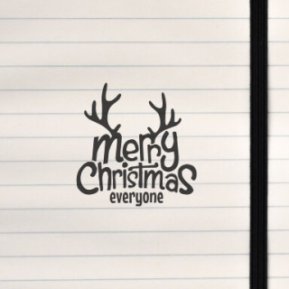 A fun, modern Christmas design with playful antler‑shaped lettering.
