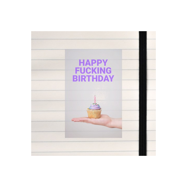 A cheeky, vibrant birthday design that mixes celebration with bold attitude.