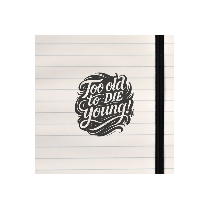This design delivers a punchy, ironic reflection on aging and vitality.