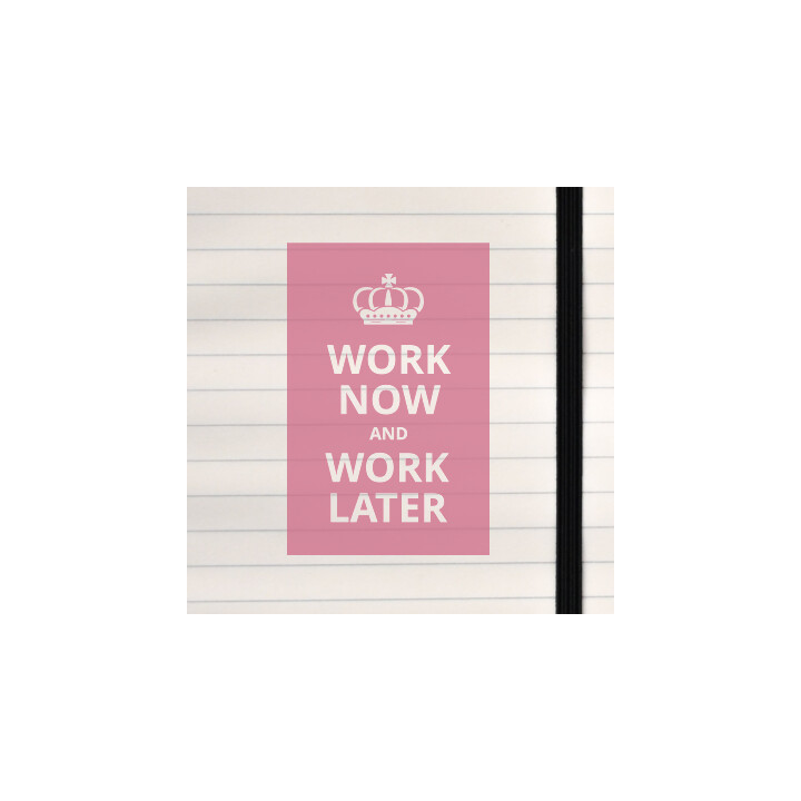 A humorous twist on nonstop hustle culture in classic poster style.