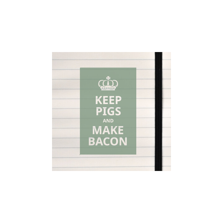 A cheeky poster‑style nod to pigs, humor, and hearty food.