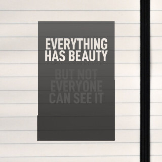 A contemplative quote highlighted through bold contrast.