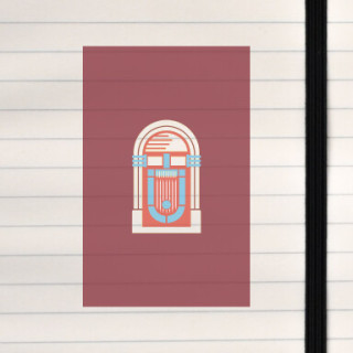A pastel jukebox with retro rhythm.