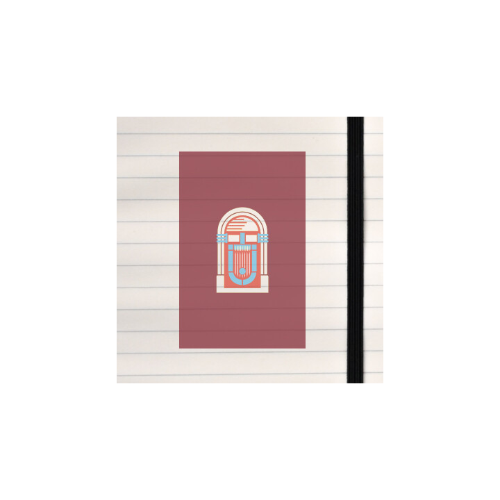 A pastel jukebox with retro rhythm.