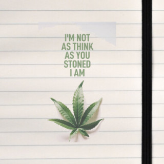 A playful twist on a classic stoner phrase.