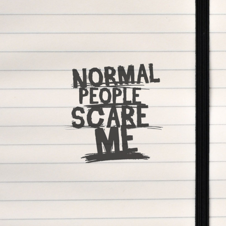 A bold, distressed statement for anyone who feels out of place on purpose.