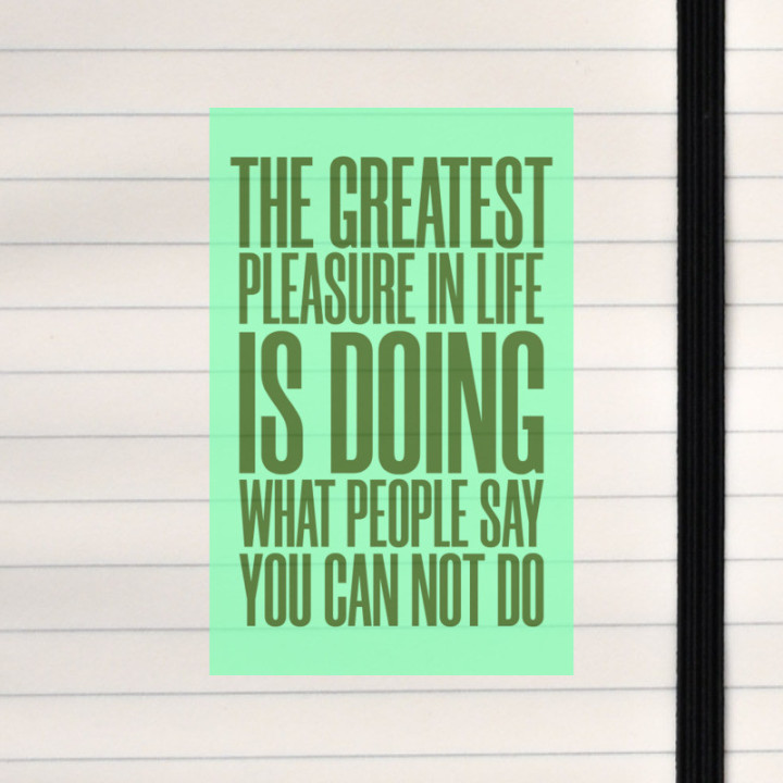 A motivational statement about proving doubters wrong.