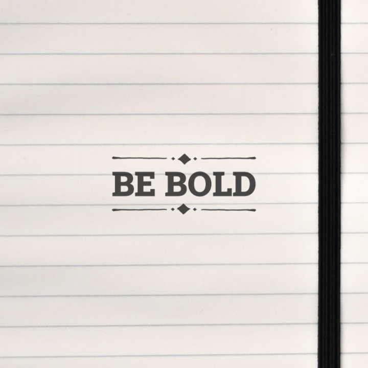 A crisp, minimalist reminder to act with confidence.