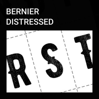 Alphabet of the Bernier Distressed font.