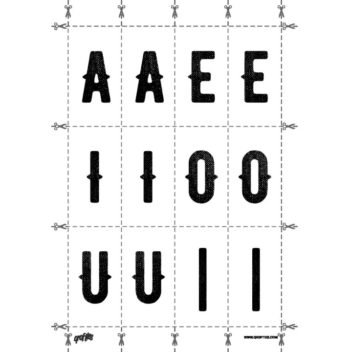 Alphabet of the Bernier Distressed font.