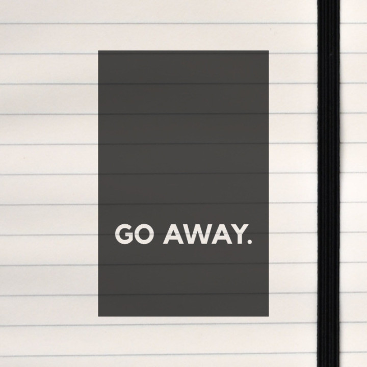 A blunt, unapologetic boundary in bold type.