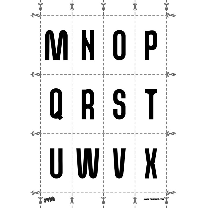 Alphabet of the Asiach font.