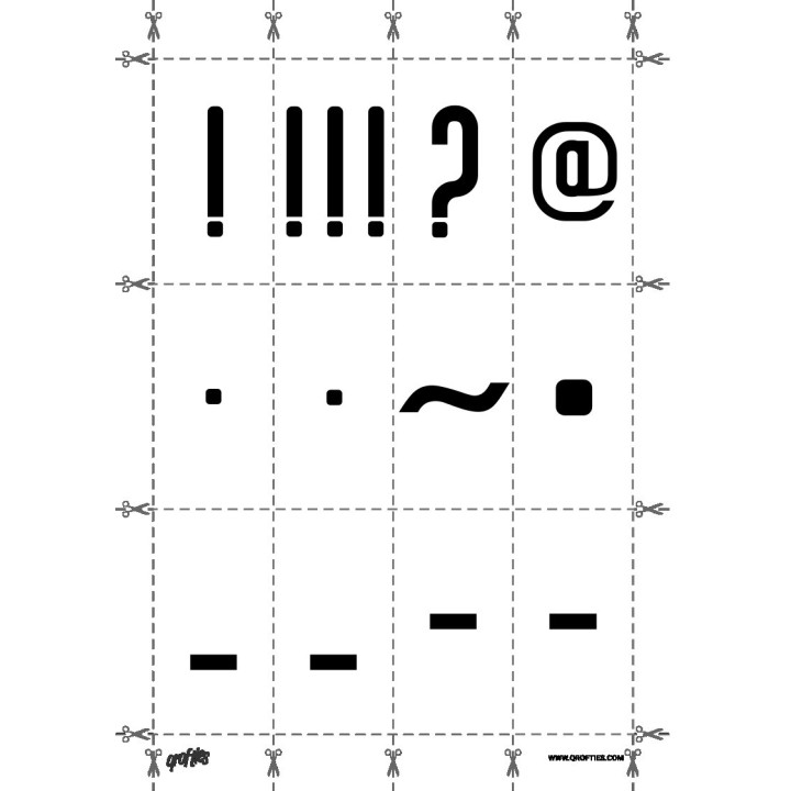 Alphabet of the Asiach font.