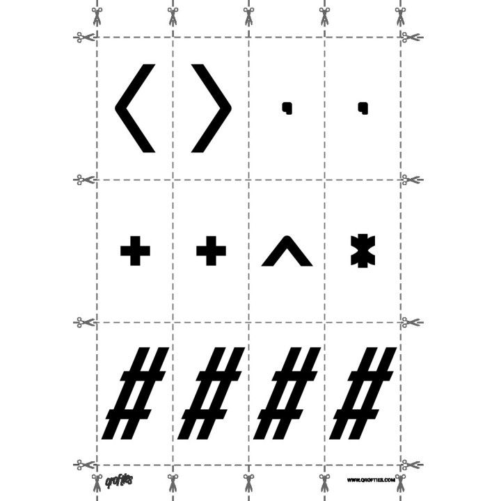 Alphabet of the Asiach font.