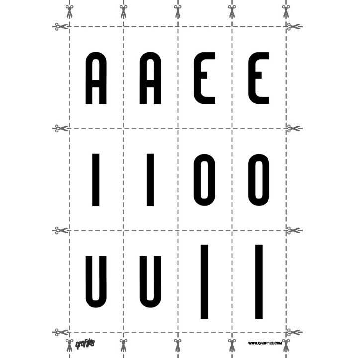 Alphabet of the Asiach font.