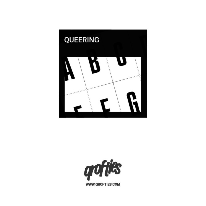 Alphabet of the Queering font.