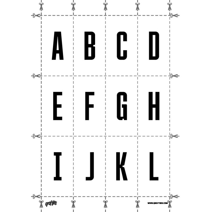 Alphabet of the Queering font.