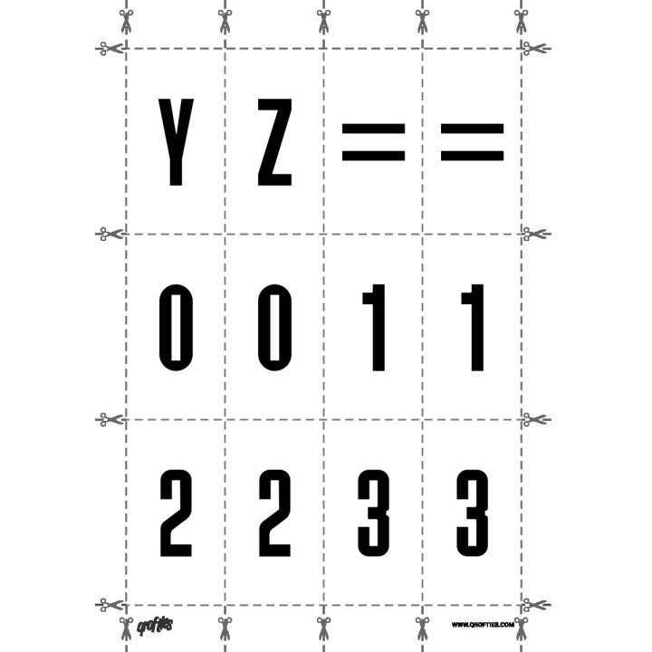 Alphabet of the Queering font.