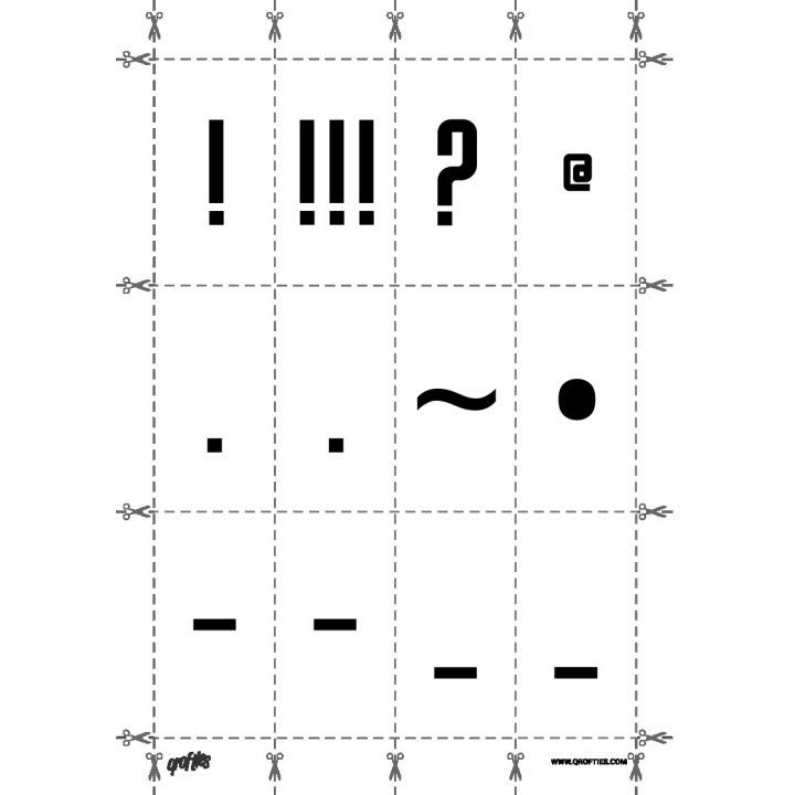 Alphabet of the Queering font.
