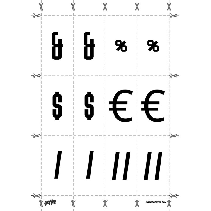 Alphabet of the Queering font.