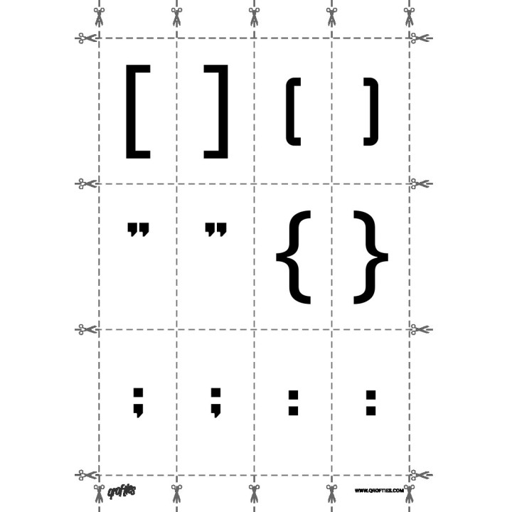 Alphabet of the Queering font.