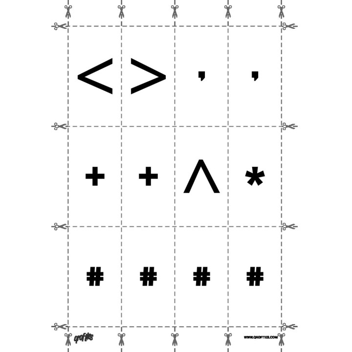 Alphabet of the Queering font.