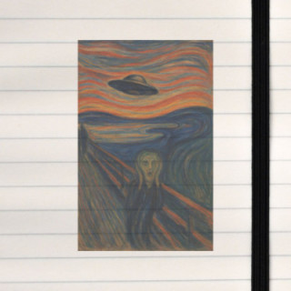 Expressionist panic meets cosmic intrusion.