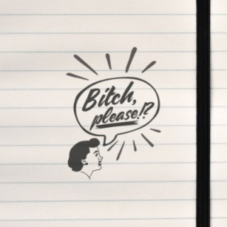 A vintage burst of emotion delivered in a bold speech bubble.