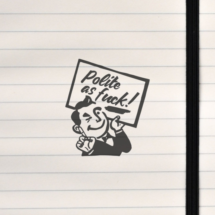 A retro character delivers a loud, unapologetic message.