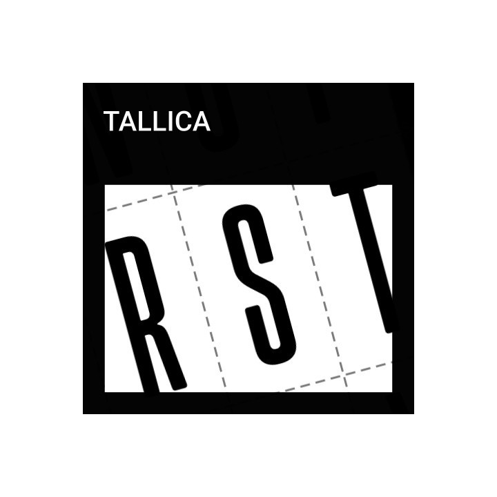 Alphabet of the Tallica font.